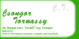 csongor tormassy business card